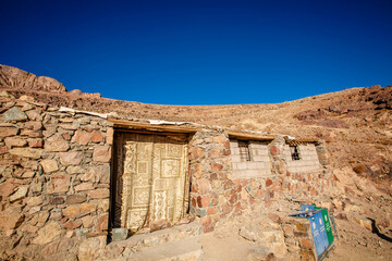 Bedouin house or resting place on Mount Moses in the Sinai Peninsula, Egypt