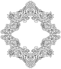 Vector abstract decorative ethnic ornamental illustration.