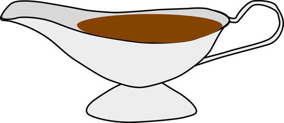 ルーの入ったカレーポットのイラスト素材