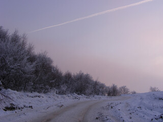 Snowy road