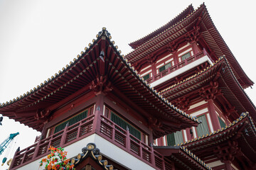 Obraz premium Singapore,02,15,2019. Sculpture in the buddha tooth relic temple