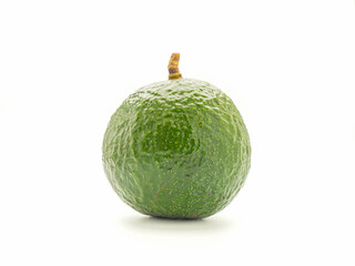 Fresh avocado is isolated on a white background. High Vitamin fruit. Space for text. Healthy fruit concept
