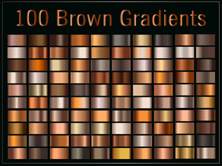 Bronze metal, brown gradients set. big collection of simple background. luxury, rich cover.