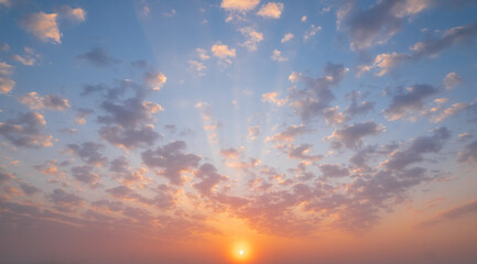 sunset sky with clouds