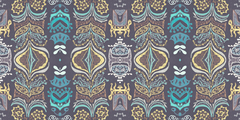 Baroque pattern. Royal damask texture. Art rococo style decor.