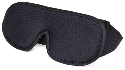 Black padded sleep mask