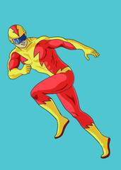 Fastman pictures, superhero characters, art.illustration, vector