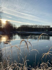 Fototapeta premium sunrise over the river