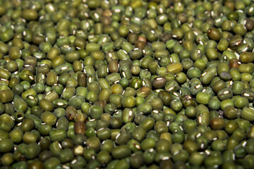 Close-up view of the Mung Beans.