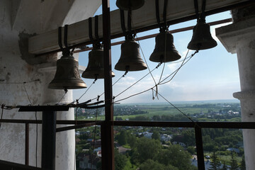 view of the city from the bell tower