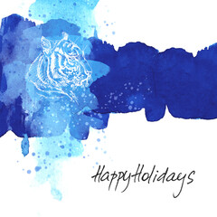 New Year set 2022 _ postcards _ watercolor blur 02