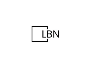 LBN letter initial logo design vector illustration