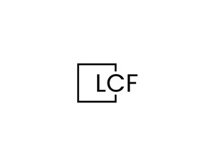 LCF letter initial logo design vector illustration