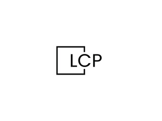 LCP letter initial logo design vector illustration