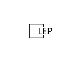 LEP letter initial logo design vector illustration