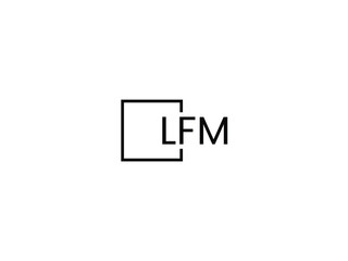 LFM letter initial logo design vector illustration