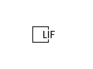 LIF letter initial logo design vector illustration