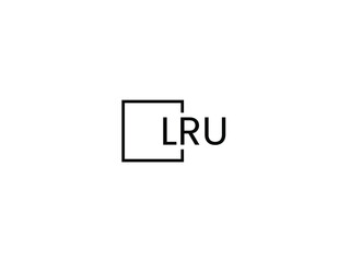 LRU letter initial logo design vector illustration