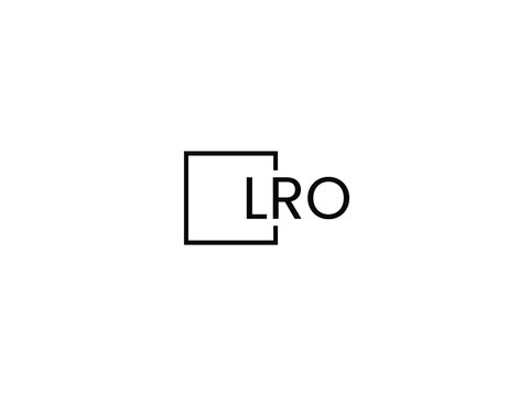 LRO letter initial logo design vector illustration