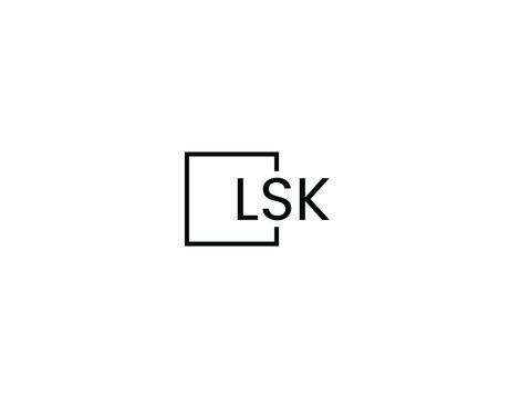 LSK letter initial logo design vector illustration