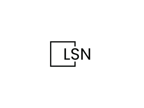 LSN letter initial logo design vector illustration