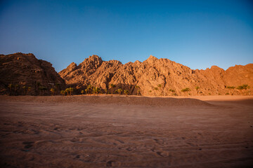 Fototapeta na wymiar Mountains in the desert of Egypt.