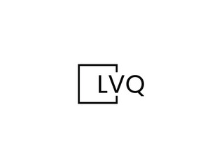 LVQ letter initial logo design vector illustration