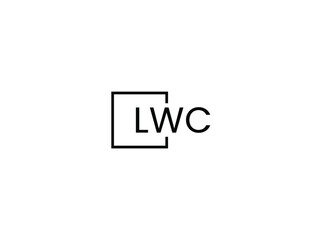 LWC letter initial logo design vector illustration
