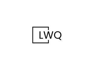 LWQ letter initial logo design vector illustration