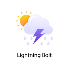 Lightning Bolt vector Gradient  Icon Design illustration. Activities Symbol on White background EPS 10 File