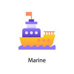 Obraz premium Marine vector Gradient Icon Design illustration. Activities Symbol on White background EPS 10 File