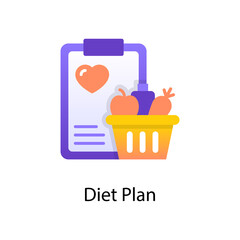 Diet Plan vector Gradient  Icon Design illustration. Activities Symbol on White background EPS 10 File