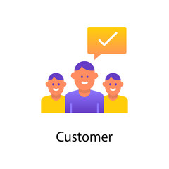 Customer vector Gradient  Icon Design illustration. Activities Symbol on White background EPS 10 File