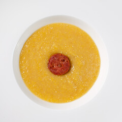 Polenta with butter and parmesan cheese in a plate