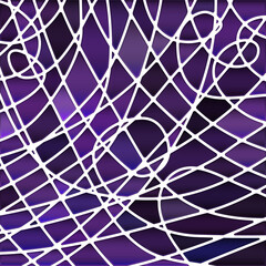 abstract vector stained-glass mosaic background - purple and violet