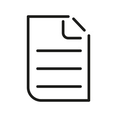 Document Outline Vector  Icon. Illustration Of A Stroke Vector On A White Background. From App And Website