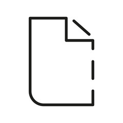 Document Outline Vector  Icon. Illustration Of A Stroke Vector On A White Background. From App And Website