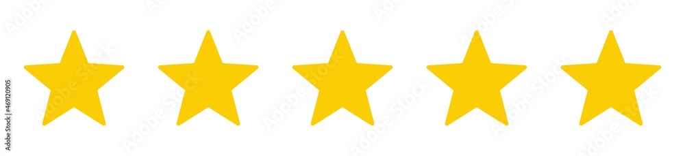 Wall mural 5 stars icon. five star sign, rating symbol. vector illustration