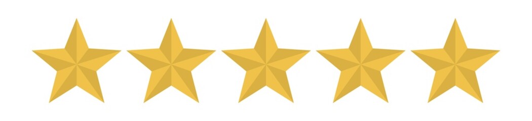 5 stars icon. five star sign, rating symbol. vector illustration