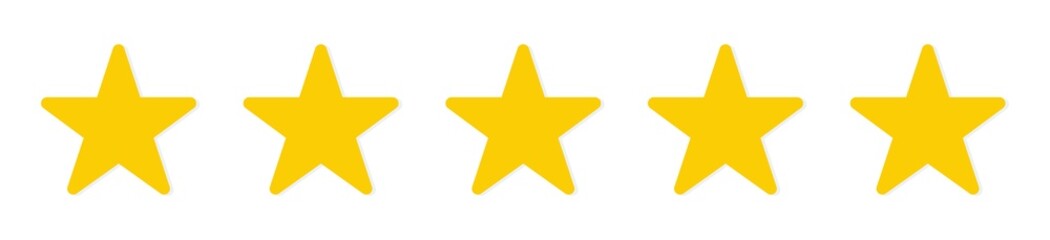 5 stars icon. five star sign, rating symbol. vector illustration