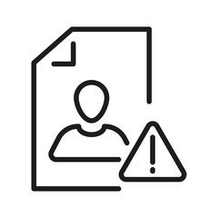 Document Outline Vector  Icon. Illustration Of A Stroke Vector On A White Background. From App And Website