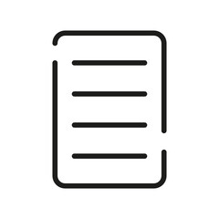 Document Outline Vector  Icon. Illustration Of A Stroke Vector On A White Background. From App And Website