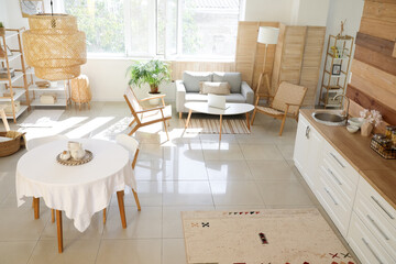 Studio apartment with contemporary kitchen