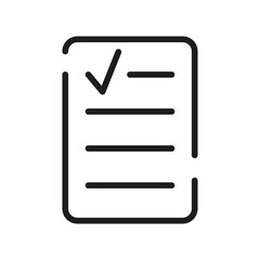 Document Outline Vector  Icon. Illustration Of A Stroke Vector On A White Background. From App And Website
