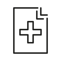 Obraz premium Document Outline Vector Icon. Illustration Of A Stroke Vector On A White Background. From App And Website