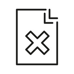 Document Outline Vector  Icon. Illustration Of A Stroke Vector On A White Background. From App And Website