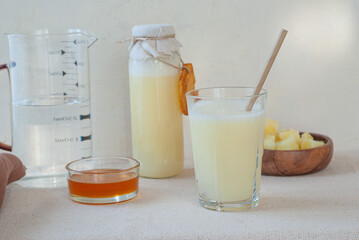 Vegetarian potato milk. organic and allergen free