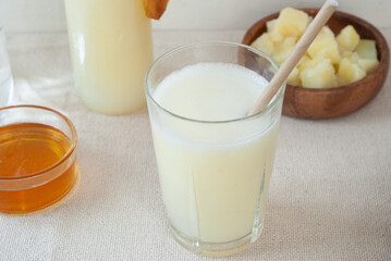 Milk made from potatoes with the addition of honey