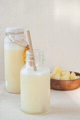 Vegetarian potato milk. organic and allergen free