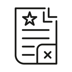 Document Outline Vector  Icon. Illustration Of A Stroke Vector On A White Background. From App And Website